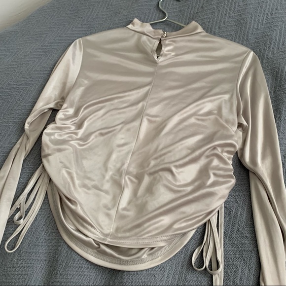 M long sleeve semi transparent grey top - Picture 4 of 4